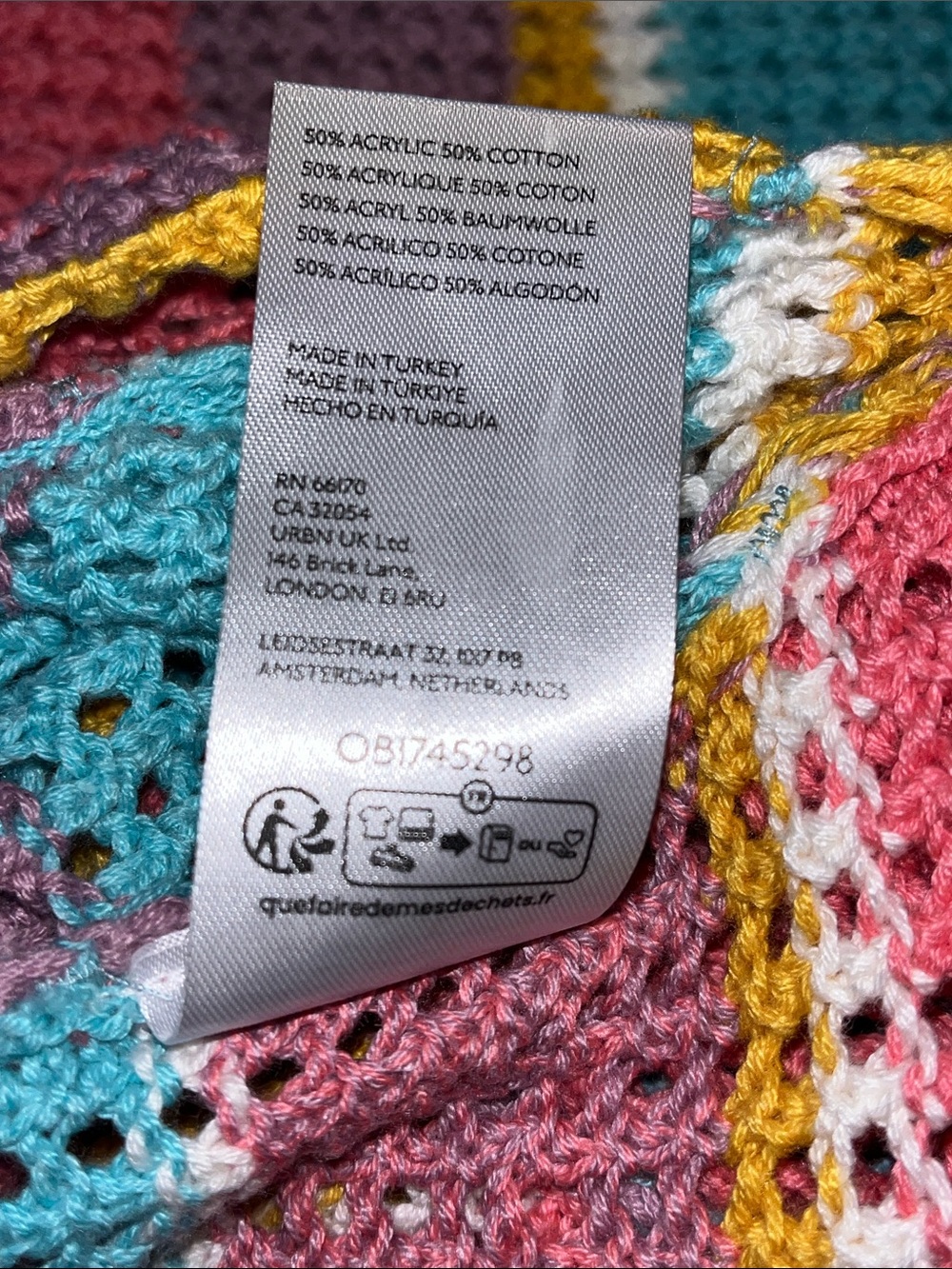 Urban Outfitters Pastel Striped Crochet Shrug - Picture 7 of 7